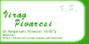 virag pivarcsi business card